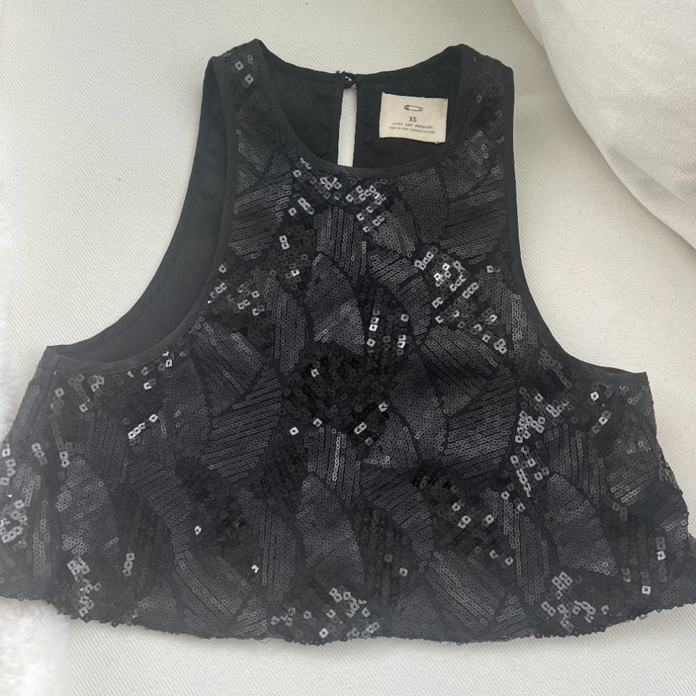 Pins and Needles Sequin Crop Top / As Seen on Madison Montgomery AHS